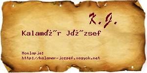 Kalamár József névjegykártya